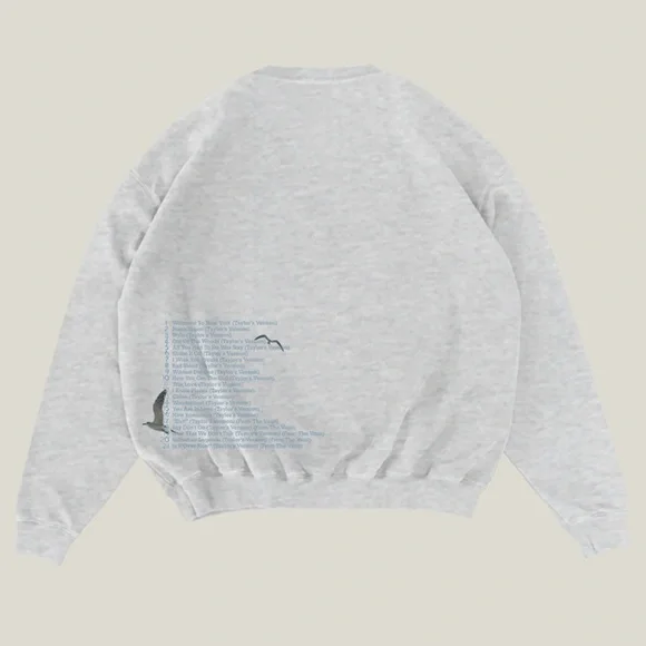 Taylor Swift Spotify Fans First 1989 Heather Gray Crewneck size M - Picture 2 of 8